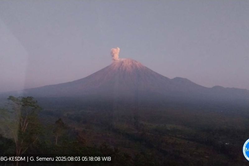 Erupsi Gunung Semeru: Kolom Abu 900 Meter, Empat Letusan Terjadi Sejak Dini Hari