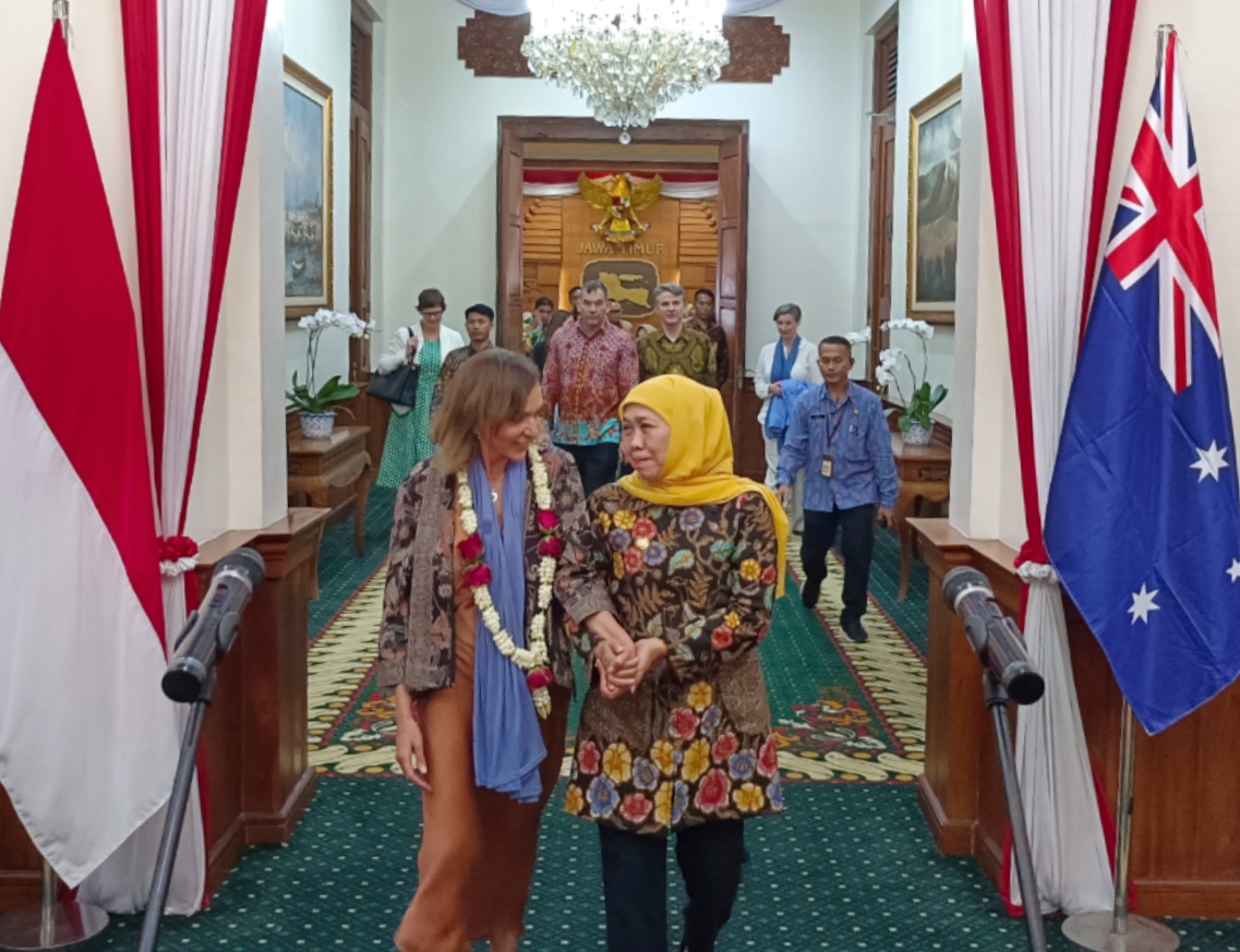 Kerjasama dengan Australia, Gubernur Khofifah Perkuat Kem...