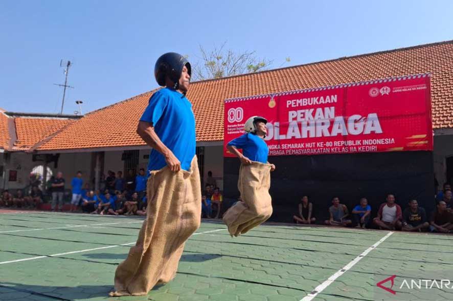 Lapas Kediri Libatkan WBP Adakan Pekan Olahraga untuk Peringati HUT Ke-80 RI 