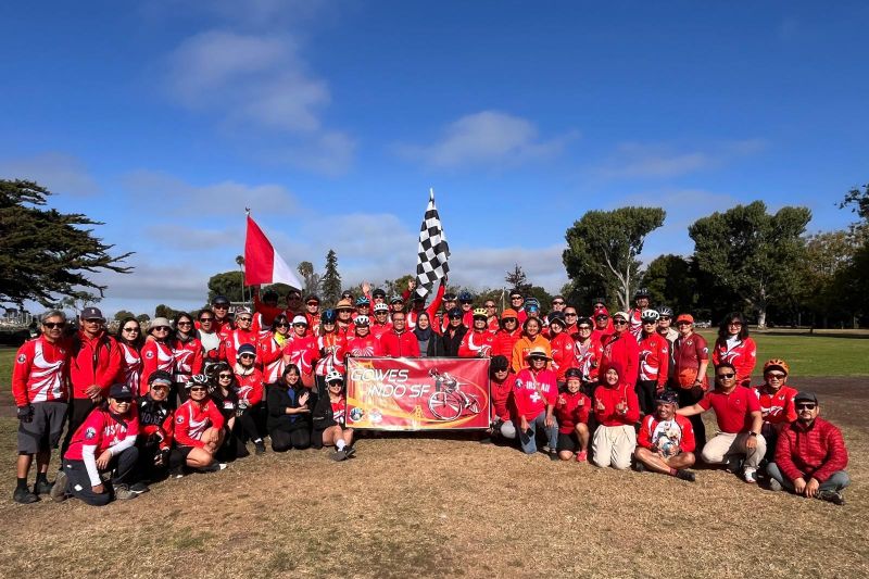 Gowes Merdeka di San Francisco:Diaspora Indonesia Rayakan HUT RI ke-80