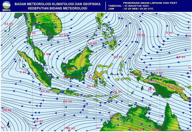 BMKG: Waspadai Hujan Lebat dan Angin Kencang hingga Sepekan ke Depan