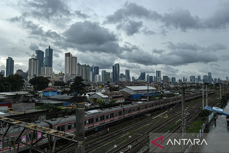 Cuaca Pagi di Jakarta, Seluruh Wilayah DKI Terpenuhi Awan Tebal Cuaca Pagi di Jakarta, Seluruh Wilayah DKI Terpenuhi Awan Tebal