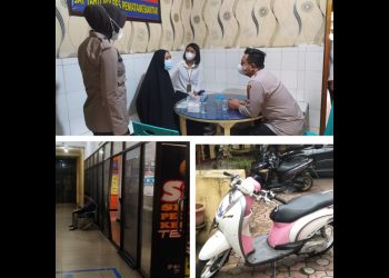 Kapolres Siantar AKBP Boy Sutan Binanga Siregar interogasi wanita berinisial FR, kondisi kaca pintu belakang pecah dan sepedamotor dikendarai FR