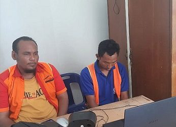 Terdakwa Heri Sahputra alias Heri dan Fitra Tri Gunawan alias Pitok sidang secara virtual dari Lapas Kelas IIA Pematangsiantar