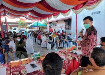 Hasyim Ketua DPRD Medan saat pelaksanaan sosper. (Foto Ist)