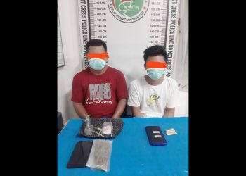 Kedua Pelaku, Bernad Robertson Siahaan alias Bernad dan Maruli Tua Purba beserta barang bukti