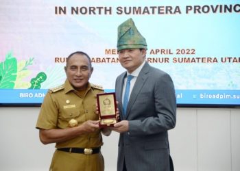Edy Rahmayadi Gubsu menerima kunjungan Zhang Min Konjen Tiongkok Medan. (Foto Ist)