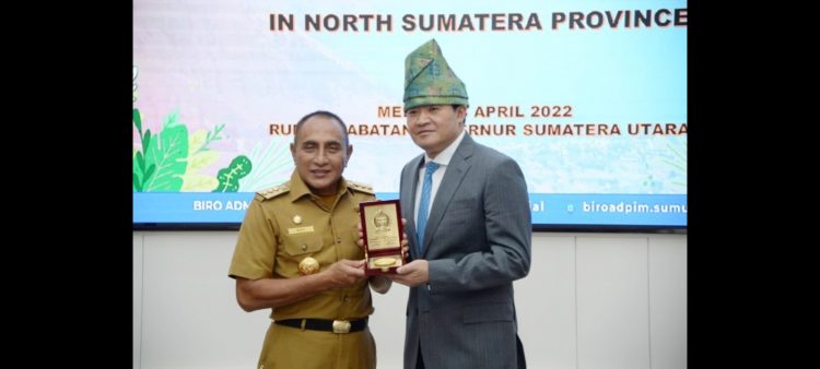 Edy Rahmayadi Gubsu menerima kunjungan Zhang Min Konjen Tiongkok Medan. (Foto Ist)