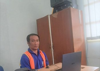 Terdakwa Idian Pratama alias Aseng saat sidang virtual dari Lapas Kelas IIA Pematangsiantar