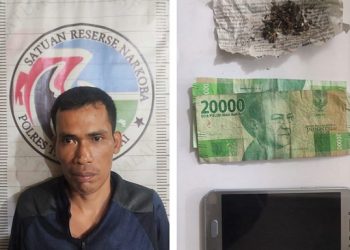 Pelaku Jon dan barang bukti