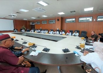 Rapat Dengar Pendapat ( RDP) terkait keberadaan Pos Coffe Ambai.Foto Romulo