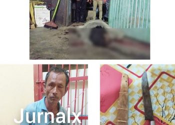 Jenajah korban Jondriaman Simarmata saat masih di TKP, Pelaku Jasman Sinaga sudah ditangkap beserta barang bukti