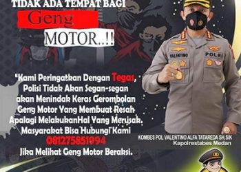 Call Centre yang ditebakar Kapolrestabes Medan, Kombes Pol. Valentino Alfa Tatareda, SIK, MSi. (Foto Ist)