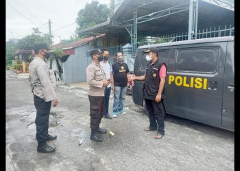 Personil Polsek Medan Gelar Patroli Rumah Kosong Yang Ditinggal Mudik. (Foto Ist)
