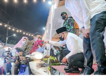 Bobby Nasution, Wali Kota Medan saat melepas malam takbiran menyambut Hari Raya Idul Fitri 1443 Hijriah. (Foto Ist)