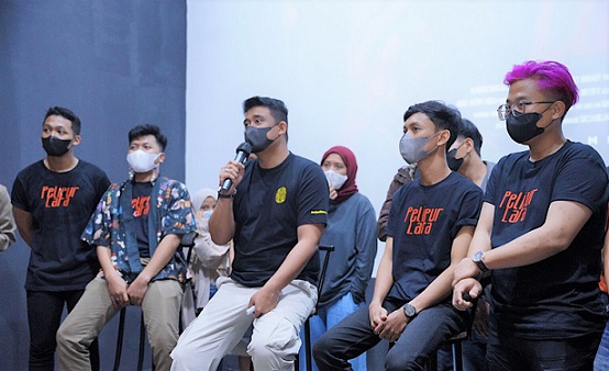 Bobby Nasution, Walikota Medan bersama sejumlah sineas Medan. (Foto Ist)