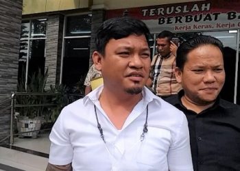 Dwi Ngai Sinaga saat di Poldasu Sumut. (Foto Romulo)