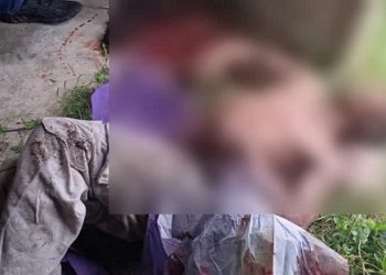 Jenajah Roby Hendrik saat masih di TKP