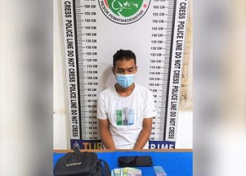 Pelaku Ricky Devis Pandiangan alias Ricky dan barang bukti
