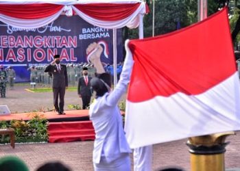 Gubernur Sumut, Edy Rahmayadi menjadi inspektur upacara Peringatan Harkitnas 2022. (Foto Ist)
