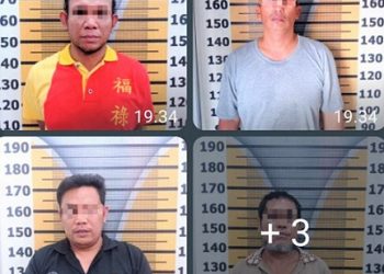 Ke empat pelaku yang diringkus diduga pesta shabu