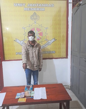 Pelaku BS dan barang bukti