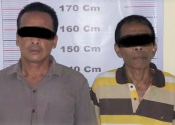 Dua pelaku pungli yang diamankan. (Foto Ist)