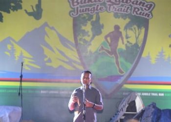 Wagub, Musa Rajekshah saat membuka Bukit Lawang Jungle Trail Run 2022. (Foto Ist)