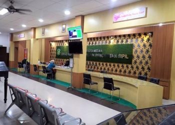 Kantor Disdukcapil Kota Medan. (Foto Ist)