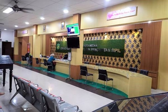 Kantor Disdukcapil Kota Medan. (Foto Ist)
