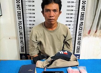 Pelaku Sahat Agrianto Hutapea dan barang bukti
