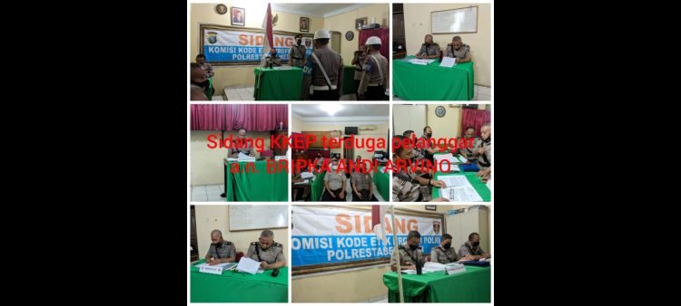 Sidang Bripka Andi Arvino. (Foto Ist)