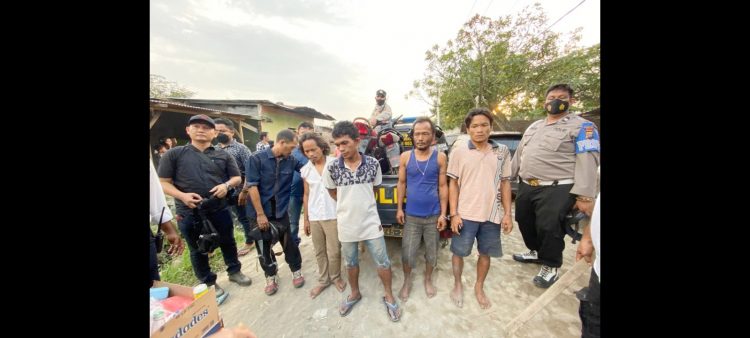 Operasi GKN Sat Narkoba Polrestabes Medan di kawasan Jalan Jermal XV/ Jalan Merdeka Gang Pahlawan Desa Percut Kec. Percut Sei Tuan. (Foto Ist)