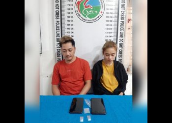 Kedua Pelaku, Sutan Aji Pratomo dan Arini Febri Admaja alias Airin beserta barang bukti