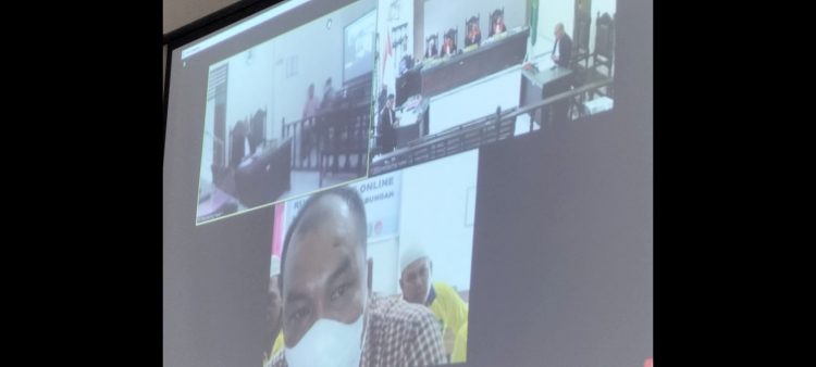 Sidang pemukulan dan pengeroyokan wartawan yang digelar PN Madina dengan menghadirkan saksi AAN, Selasa (21/06/2022) kemaren.