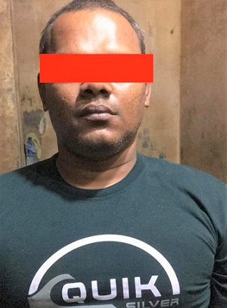 Pelaku Mhd Syahrial alias Rakesh yang sudah diamankan polisi. (Foto Ist)
