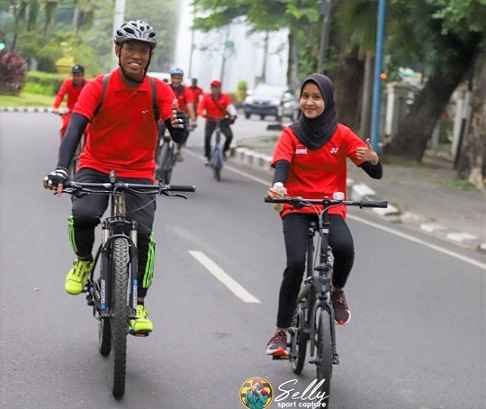 Suwarno Dirut PUD Medan Dalam kegiatan Car Free Day (CFD). (Foto Ist)