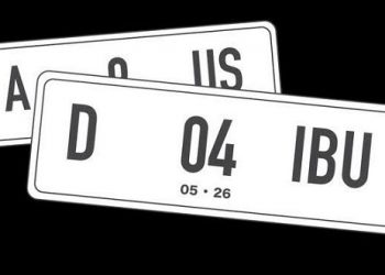 Plat Putih.Foto Ist