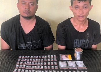 Oknum bandar Shabu, SP dan TR beserta barang bukti