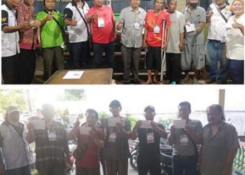 Kelima peserta yang lolos mewakili Kecamatan Siantar Marihat dan Siantar Barat photo bersama Panitia