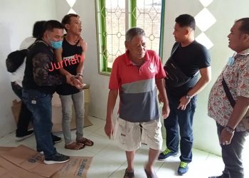 Bandar shabu, Sandi Sanjaya alias Kakang saat ditangkap di rumahnya 