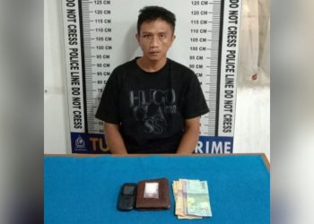 Pelaku Jumawan alias Mawan dan barang bukti