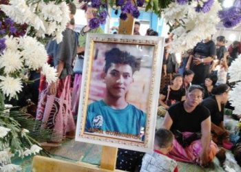 Pemakaman Juda Gurusinga Warga Sumut korban penembakan KKB di Kampung Nogolait, Kabupaten Nduga, Papua. (Foto.Ist)