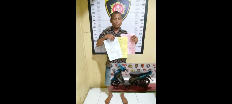 Pelaku curanmor, Sulaiman alias Tuah dan barang bukti