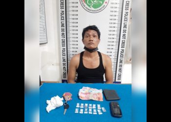 Pelaku Jefri Saragih alias Goliong dan barang bukti