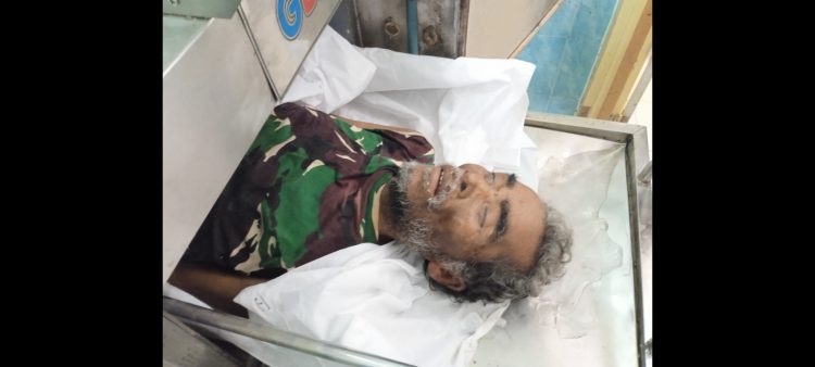 Jenajah pria uzur tanpa Identitas dititip di ruangan Jenajah RSUD dr Djasamen Saragih Kota Siantar