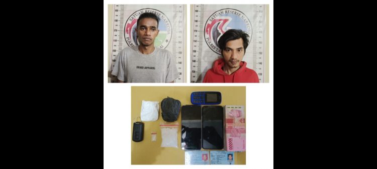 Kedua Pelaku, Al Haris Sitorus dan Muhammad Sofyan serta barang bukti