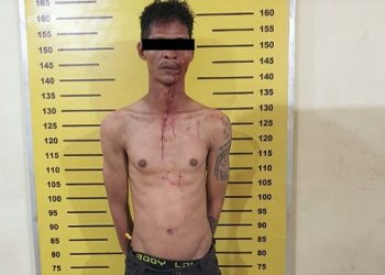 Tersangka pencuri kota infaq.Foto Ist