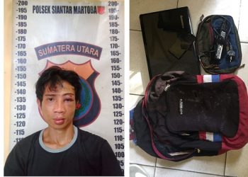 Pelaku Renalfi dan barang bukti