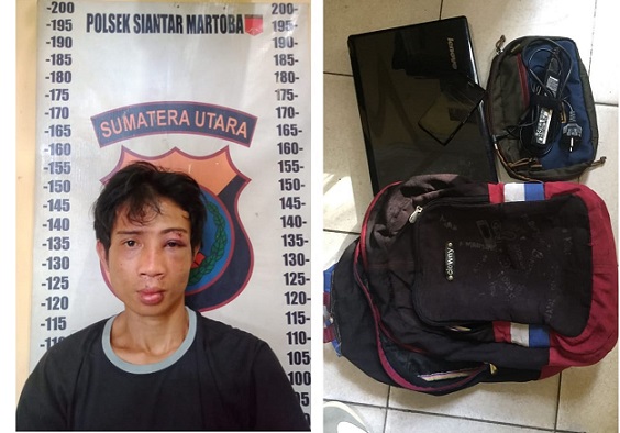 Pelaku Renalfi dan barang bukti